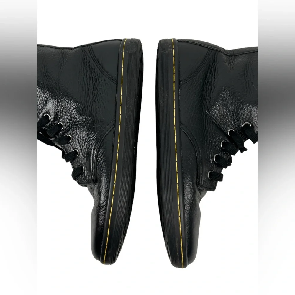 Dr. Doc Martens Boots Womens 8 Stratford Black Leather Shoes Floral Lined - Picture 12 of 12